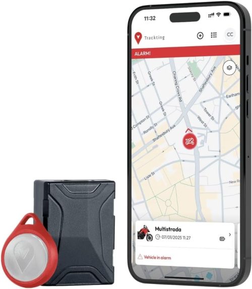 Trackting SMART V3 Europa – Antifurto GPS localizzatore per Auto e Moto – SIM integrata Senza Canone LTE-M/Edge – No cavi – Batteria record – Telefonata Allarme e Live Tracking in Caso di Furto