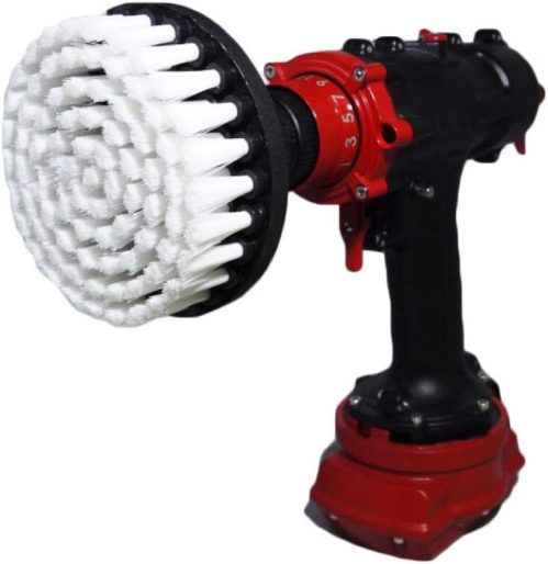 Kornely™ Spazzola Premium per Trapano, Extra Morbida, Bianca, 13 cm. Spazzola di Pulizia Professionale. Non Graffia le Superfici. Adatta per Tappeti, Pelle, Tessuti, Mobili e Interni di Auto Pulizia