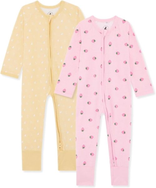 Bramble & Bear (Confezione da 2) Tutine per bambini e bambine – Pigiami in cotone biologico – Tutine con zip intera e facile accesso