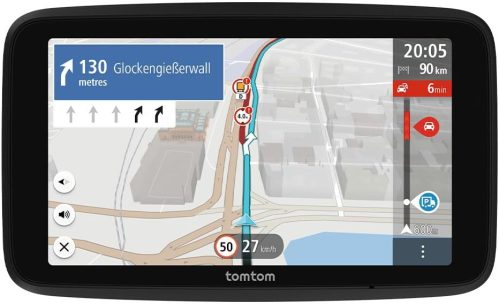 TomTom Navigatore per camion e bus GO Professional – 2a gen. (Touchscreen capacitivo da 6″, mappe europee e info sul traffico in tempo reale. Progettato per camion e veicoli di grandi dimensioni)