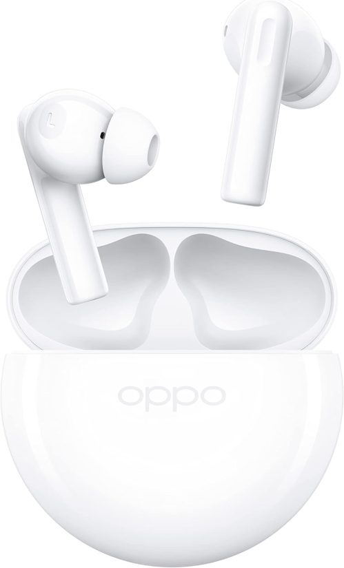 OPPO Enco Buds2, Auricolari True Wireless, Bluetooth 5.2, in-ear, Noise Reduction, Comandi Touch, Batteria ricaricabile, Audio Binaurale, Suono Nitido, Gaming Mode, [Versione Italiana], Bianchi