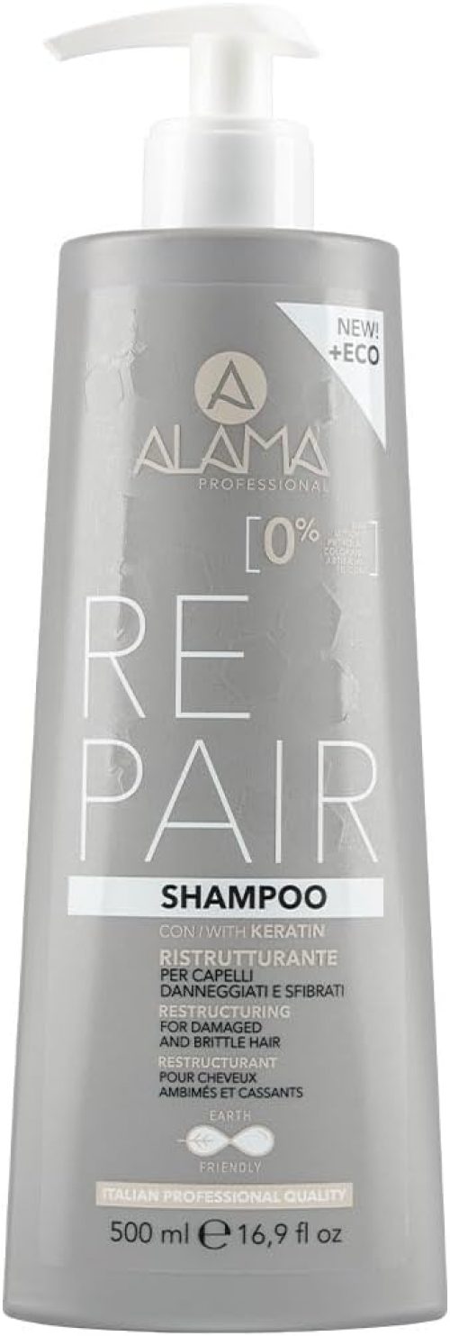 Alama Professional REPAIR Shampoo Ristrutturante per Capelli Danneggiati e Sfibrati 500 ml