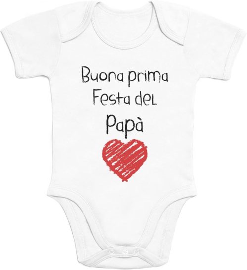 Body Neonato Manica Corta Buona Prima Festa del papà Regalo per papà Regali