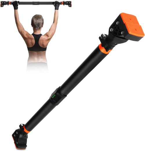 Barra per Trazioni Porta senza Viti, Sbarra Trazioni a Muro Regolabile per Ampiezza 72-110 cm, Carico 200kg, Trazioni alla Sbarra per Allenamento a Casa Esercizio, Pull Up Bar di Fitness a Casa