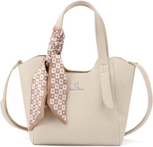 QUEEN HELENA Borsa a Mano con Foulard Borsetta con Tracolla Rimovibile Casual Elegante Donna M1036