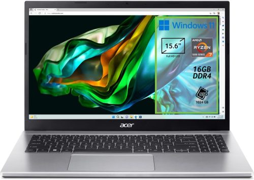 acer Aspire 3 15 A315-44P-R1EP PC Portatile, Notebook, Processore AMD Ryzen 7 5700U, RAM 16 GB DDR4, 1024 GB PCIe NVMe SSD, Display 15.6″ FHD LCD, Scheda Grafica AMD Radeon, Windows 11 Home, Silver