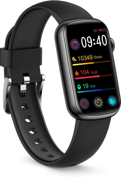 FITVII Activity Fitness Tracker con Monitoraggio 24/7 di Ossigeno nel Sangue, Pressione Sanguigna e Frequenza Cardiaca, Impermeabile IP68, Smartwatch con Contapassi per Donna e Uomo