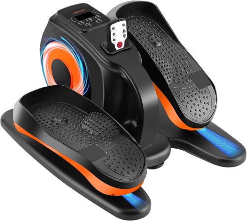 Rollingsurfer Macchina Ellittica Elettrica con Massaggio Fisso ai Piedi, Ellittica Sotto la Scrivania per Anziani, Trainer Ellittico Portatile per Adolescenti e Adulti