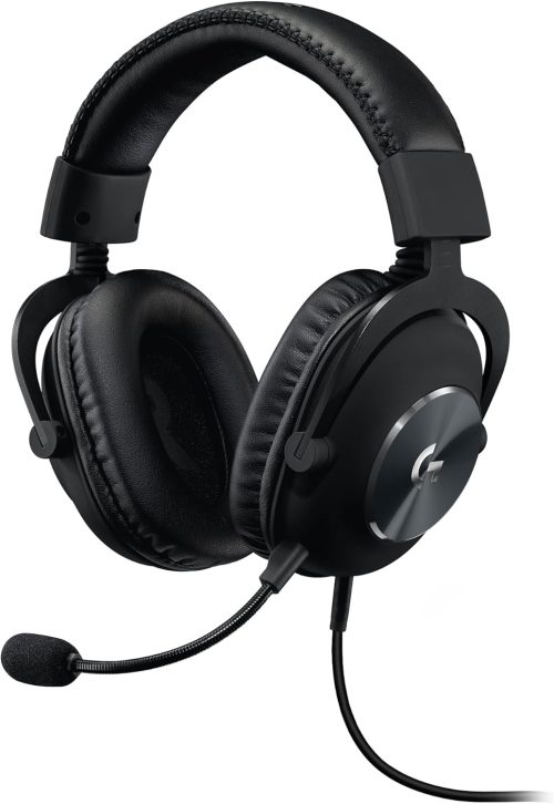 Logitech G PRO X Cuffia Gaming Cablata con cavo e Microfono Blue VO!CE, DTS Headphone:X 7.1 e Driver PRO-G da 50 mm, 7.1 Surround pensato per Esport Gaming, per PC/PS/Xbox/Nintendo Switch – Nero