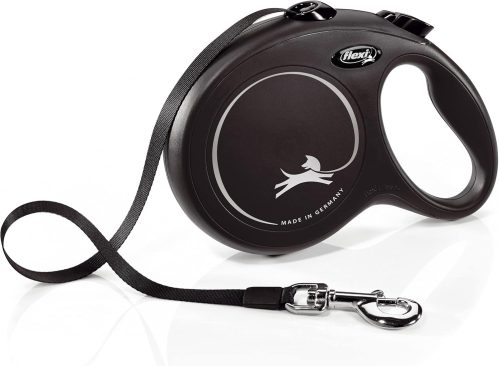 flexi Cinturino New Classic L 8 m nero per cani fino a 50 kg