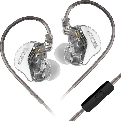 keephifi CCA CRA Cuffie IEM con Microfono,Auricolari con Filo con Diaframma Ultra Sottile da 3,8 μ,Bassi Profondi,Auricolari con Cavo 2 pin Anti-Groviglio,In Ear Monitor per Cantanti,Gaming,Musicisti