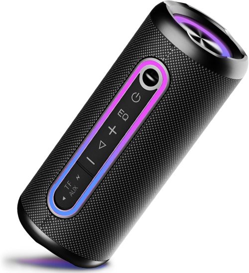 Cassa Bluetooth Portatile Potente 30W, Altoparlante Bluetooth con 3 EQ Modalità, IPX7 Speaker Bluetooth 5.4 Accoppiamento TWS, 30H di Autonomia con 3 Luci RGB Regolabili, Supporto Micro-Con, AUX, TF