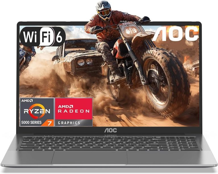 AOC 16.1” PC Gaming Portatile AMD Ryzen 7 5825U(fino a 4,3 GHz),RAM 16GB SSD 512GB, WiFi-6 Gaming Notebook, Tastiera Retroilluminata Computer Portatile, HDMI, BT5,2, FHD 1080P BATTERE Core i7