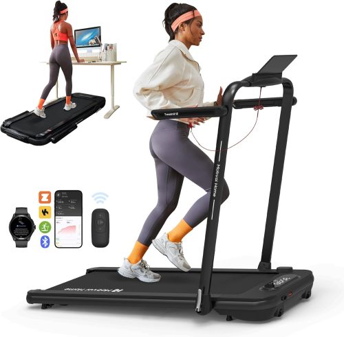 Mobvoi Home Treadmill SE Tapis Roulant Elettrico 1-12km/h Pieghevole 3 in 1 Tappetino da Passeggio Portatile Compatto da 2,5HP con Display LED Telecomando per Ufficio Domestico