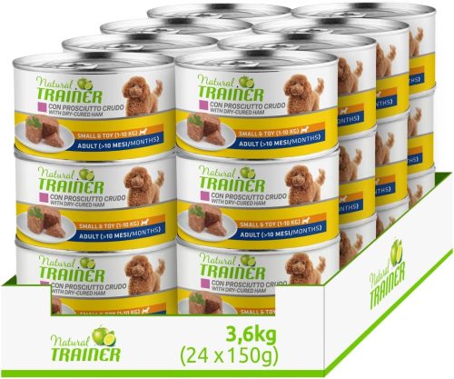 Natural Trainer Small & Toy – Cibo Umido per Cani con Prosciutto Crudo 24 x 150 g