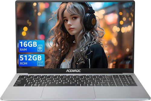 2025 ACEMAGIC 15,6″ PC Portatile CPU lntel Twin Lake-N150,RAM 16GB SSD 512GB,Guscio Metallico PC Portatile in Offerta,WiFi,BT5.0,Type_C, USB3.2,HDMI, Alte Prestazioni Notebook