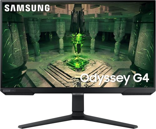 Samsung Monitor Gaming Odyssey G4 (S27BG400), Flat, 27”, 1920×1080 FHD, IPS, 240 Hz, 1 ms (GtG), Freesync Premium, G-Sync, HDMI, Display Port, Ingresso Audio, HAS, Pivot, Eye Saver Mode, Flicker Free