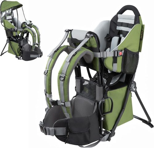 besrey Zaino Porta Bambino Trekking Montagna (Verde Militare)