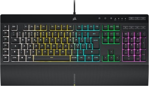 Corsair K55 RGB PRO Tastiera da Gioco Cablata a Membrana – Resistente Alla Polvere e ai Versamenti – 6 Tasti Macro con Integrazione Elgato – Compatibile con iCUE – QWERTY IT – PC, Mac, Xbox – Nero