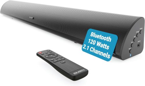 Majority Barra Soundbar TV con Subwoofer Integrato | 2.1 Home Theater | 120W Cassa TV Sound Bar | Casse Bluetooth con Connessione RCA, ottica e AUX | Altoparlanti Montabile a Parete Snowdon