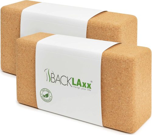 BACKLAxx ® Mattoncini Yoga Sughero 100% naturale – Blocchi Yoga Sughero amico della pelle ed ecologico – Blocco Yoga Yoga Blocks Mattoni Yoga Yoga Block Sughero